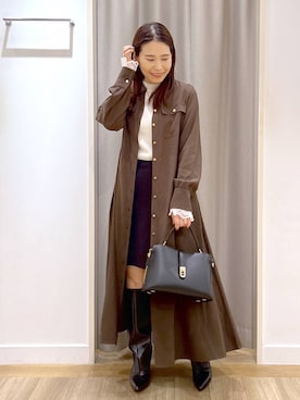 「アイテム（ワンピース/ドレス）」を使った、Kaoriさん（レディース・155cm・30代）の秋コーディネート