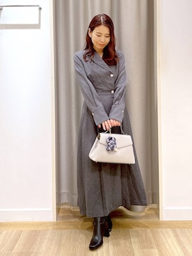 「アイテム（チャーム）」を使った、Kaoriさん（レディース・155cm）の秋コーディネート