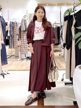 「Andemiu（アンデミュウ）のアイテム」を使った、Kaoriさん（レディース・155cm）の夏コーディネート