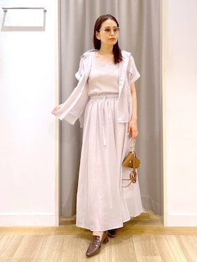 「アイテム（ニット/セーター）」を使った、Kaoriさん（レディース・155cm・30代）の夏コーディネート