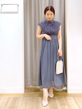 「Andemiu（アンデミュウ）のアイテム（ドレス）」を使った、Kaoriさん（レディース・155cm）の冬コーディネート