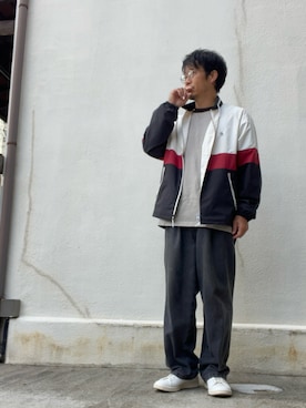 「アイテム（ナイロンジャケット）」を使った、takeさん（メンズ・170cm）の秋コーディネート