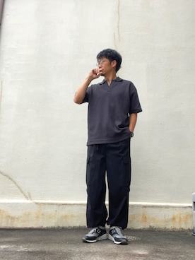 「MONKEY TIME（モンキータイム）のアイテム（カーゴパンツ）」を使った、takeさん（メンズ・170cm）の夏コーディネート