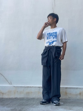 「アイテム（スニーカー）」を使った、takeさん（メンズ・170cm・40代）の夏コーディネート