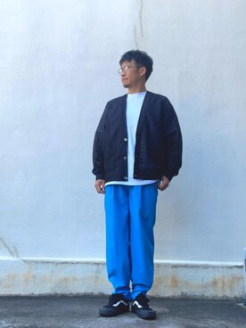 「ADAM ET ROPE'（アダムエロペ）のアイテム（スニーカー）」を使った、takeさん（メンズ・170cm）の春コーディネート