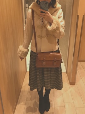 「CECIL McBEE（セシルマクビー）のアイテム（ジャケット/アウター）」を使った、arisawonderlandさん（レディース・160cm）の冬コーディネート