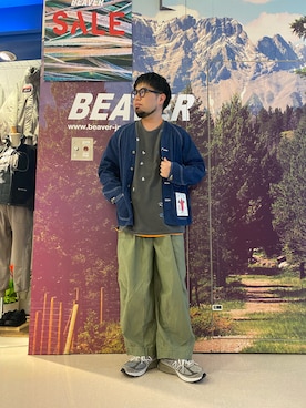 「CAL O LINE（キャルオーライン）のアイテム（ブルゾン）」を使った、maeyamaさん（メンズ・170cm）の冬コーディネート