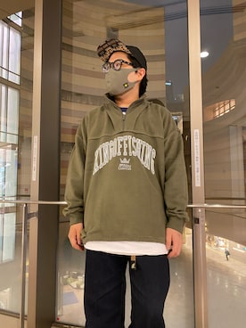 「MANASTASH（マナスタッシュ）のアイテム（キャップ）」を使った、maeyamaさん（メンズ・170cm）の秋コーディネート