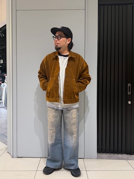 「アイテム（カバーオール）」を使った、maeyamaさん（メンズ・170cm）の秋コーディネート