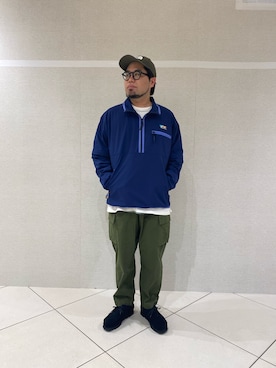 「MANASTASH（マナスタッシュ）のアイテム（カーゴパンツ）」を使った、maeyamaさん（メンズ・170cm）の春コーディネート
