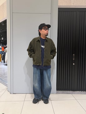 「アイテム（カバーオール）」を使った、maeyamaさん（メンズ・170cm）の秋コーディネート