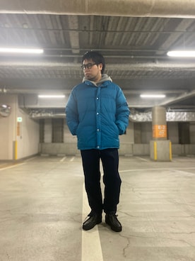 「MANASTASH（マナスタッシュ）のアイテム（パーカー）」を使った、maeyamaさん（メンズ・170cm）の冬コーディネート