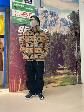 「and wander（アンドワンダー）のアイテム」を使った、maeyamaさん（メンズ・170cm）の冬コーディネート