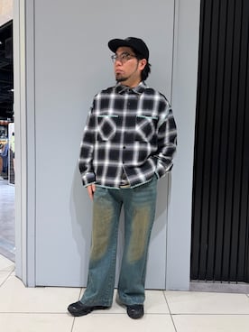 「BEAVER（ビーバー）のアイテム（トップス）」を使った、maeyamaさん（メンズ・170cm）の春コーディネート