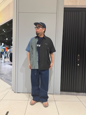「MANASTASH（マナスタッシュ）のアイテム」を使った、maeyamaさん（メンズ・170cm）の夏コーディネート