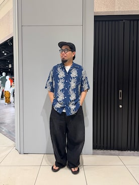 「アロハシャツ」｜maeyamaさん（メンズ・170cm）の秋コーディネート