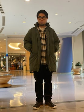 「and wander（アンドワンダー）のアイテム」を使った、maeyamaさん（メンズ・170cm）の秋コーディネート