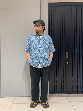「MANASTASH（マナスタッシュ）のアイテム（チノパンツ）」を使った、maeyamaさん（メンズ・170cm）の春コーディネート