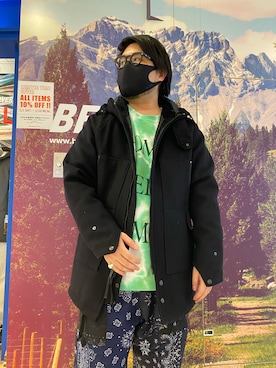 「SCHOTT」｜「アイテム（アクセサリー）」を使った、maeyamaさん（メンズ・170cm）の冬コーディネート