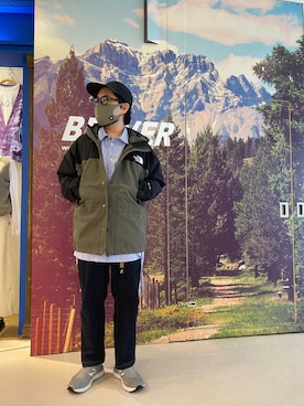 「アイテム（マスク）」を使った、maeyamaさん（メンズ・170cm）の秋コーディネート