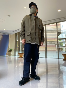 「and wander（アンドワンダー）のアイテム（ジャケット/アウター）」を使った、maeyamaさん（メンズ・170cm）の秋コーディネート