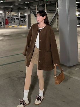 「COACH（コーチ）のアイテム」を使った、まりいさん（レディース・159cm）の冬コーディネート