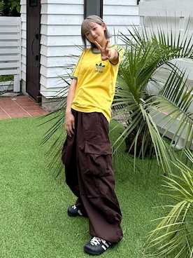 「大人カジュアルコーデ」｜「アイテム（パンツ）」を使った、まりいさん（レディース・159cm）の夏コーディネート