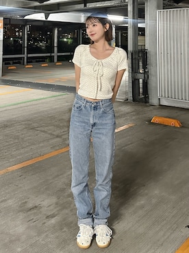 「大人カジュアルコーデ」｜「アイテム（パンツ）」を使った、まりいさん（レディース・159cm）の夏コーディネート