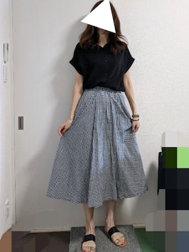 「Color（カラー）のアイテム」を使った、りんごさん（レディース・174cm）の夏コーディネート