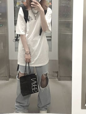 「BUBBLES（バブルス）のアイテム（トップス）」を使った、no.08さん（レディース・160cm）の秋コーディネート