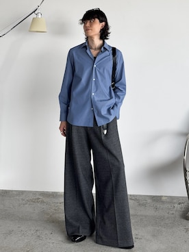 「アイテム（スラックス）」を使った、watoさん（メンズ・174cm）の秋コーディネート