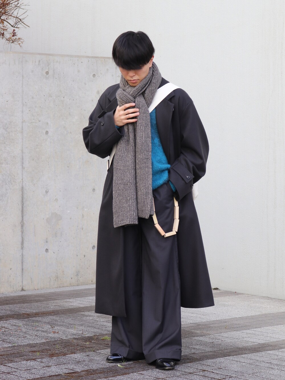 LIDNM（リドム）の「WOOL MOHAIR MELANGE STOLE（ストール