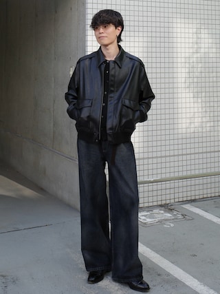 「WYM LIDNM(ウィム バイ リドム)のT/C CREW COMPACT CARDIGAN(カーディガン/ボレロ)」を使った、watoさん(メンズ・174cm)の秋コーディネート