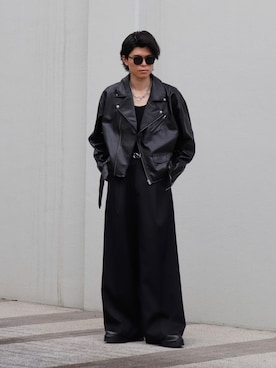 「stein（シュタイン）のアイテム（スラックス）」を使った、watoさん（メンズ・174cm）の秋コーディネート