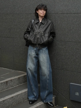 「アイテム（デニムパンツ）」を使った、watoさん（メンズ・174cm）の秋コーディネート