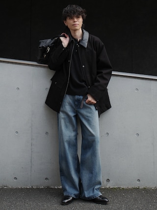 「WYM LIDNM(ウィム バイ リドム)のWOOL BLEND 14G HENLEY KNIT(ニット/セーター)」を使った、watoさん(メンズ・174cm)の秋コーディネート