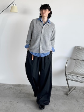 「アイテム（ニット/セーター）」を使った、watoさん（メンズ・174cm）の秋コーディネート