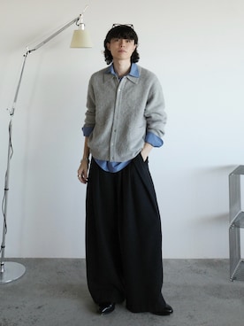 「アイテム（スラックス）」を使った、watoさん（メンズ・174cm）の秋コーディネート