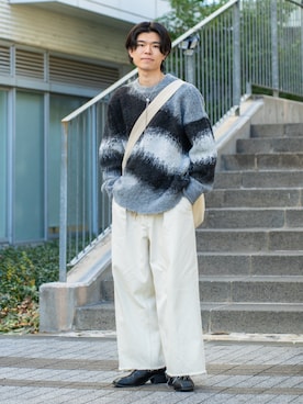 「saby（サバイ）のアイテム」を使った、watoさん（メンズ・174cm）の冬コーディネート