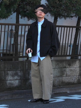 「shiki tokyo（シキトウキョウ）のアイテム（アクセサリー）」を使った、watoさん（メンズ・174cm）の冬コーディネート