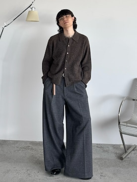 「アイテム（スラックス）」を使った、watoさん（メンズ・174cm・20代）の秋コーディネート