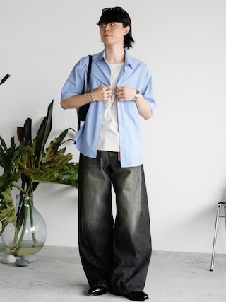 「WYM LIDNM（ウィム バイ リドム）のWELLINGTON / BOSTON SUNGLASSES（サングラス）」を使った、watoさん（メンズ・174cm）の夏コーディネート