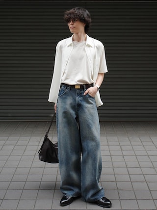 「WYM LIDNM（ウィム バイ リドム）のMVS LAYERED SLIT TANK TOP（タンクトップ）」を使った、watoさん（メンズ・174cm）の春コーディネート