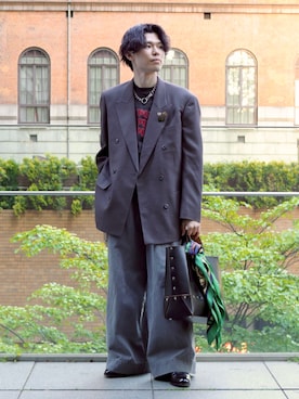「CALMANTHOLOGY（カルマンソロジー）のアイテム（シューズ）」を使った、watoさん（メンズ・174cm）の春コーディネート