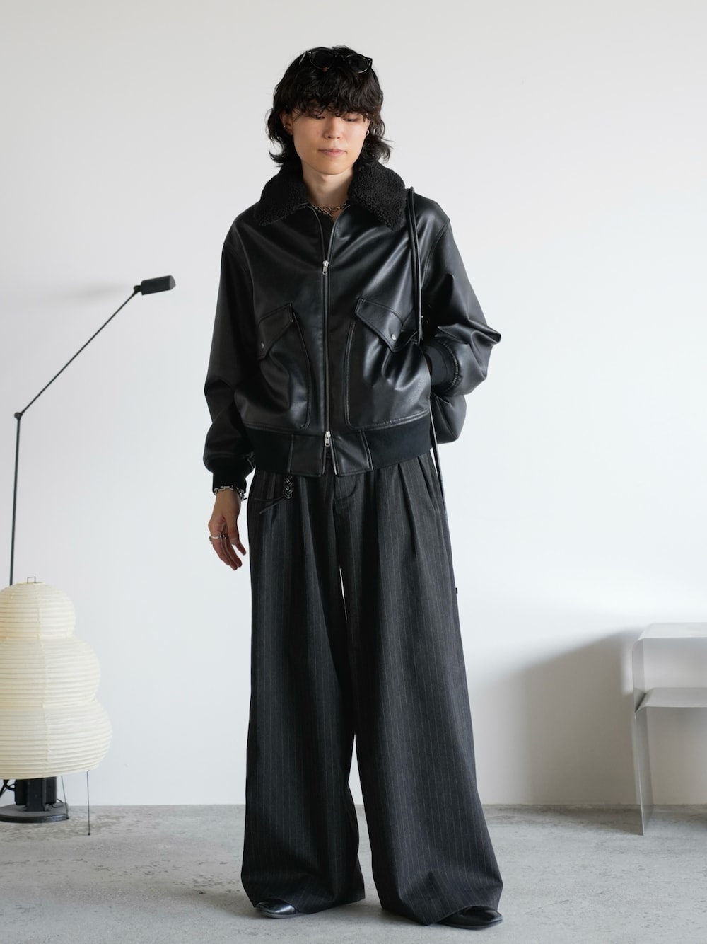 DETACHABLE BOA ARTIFICIAL GRAIN FLIGHT BLOUSONを使った人気