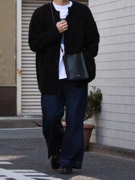 loose basic mohair cardigan (crew neck) / ルーズベーシック