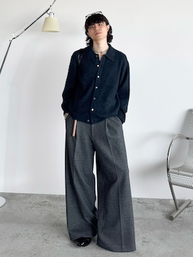 「アイテム（ニット/セーター）」を使った、watoさん（メンズ・174cm）の秋コーディネート