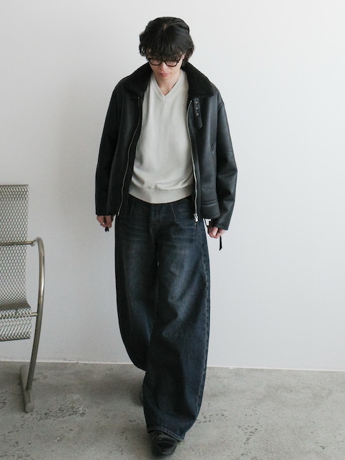 WYM LIDNM ブルゾン アウター B-6 FAUX MOUTON BLOUSON メンズ