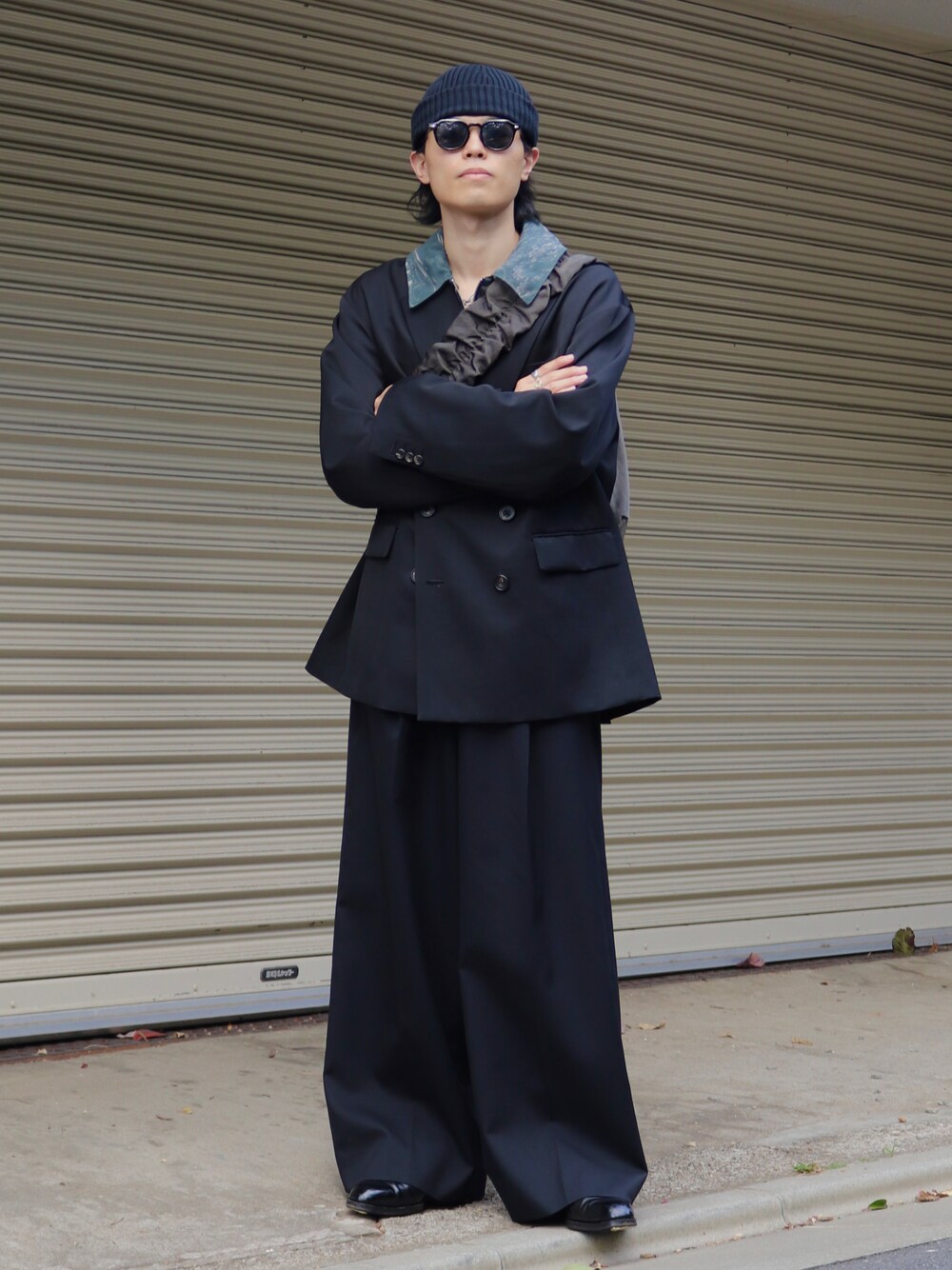 MASU（エムエーエスユー）の「ZIP-UP MARBLE BANDANA SHIRT