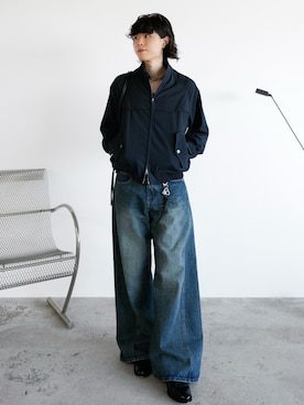 「WYM LIDNM（ウィム バイ リドム）のPE PLAID HARRINGTON JACKET（ブルゾン）」を使った、watoさん（メンズ・174cm・20代）の夏コーディネート